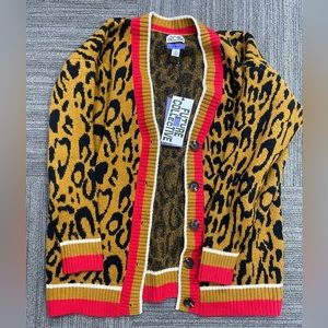 Women's Leopard Print Varsity Cardigan - Future Collective™